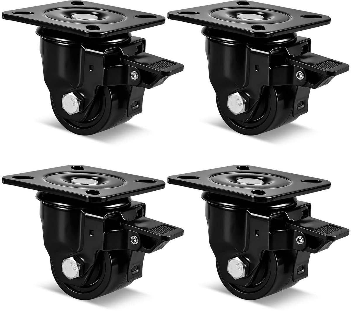 Zwenkwielen 50 mm Set van 4 voor Meubels, Vloerbescherming en Gemakkelijk Verplaatsen