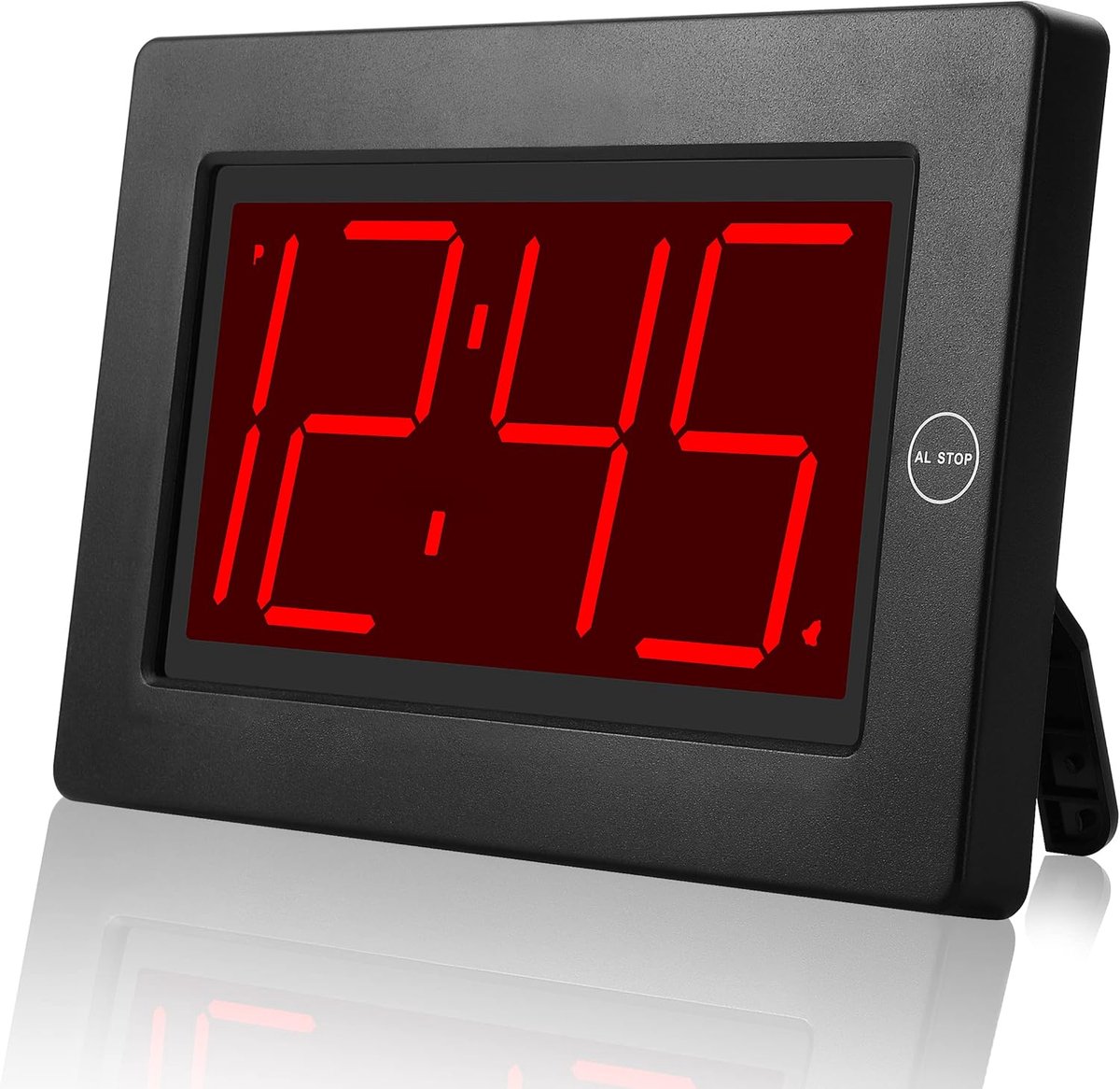 SnelShoppen - Digitale LED Wandklok met 3'' Groot Display - Batterij Aangedreven - Eenvoudig Plaatsbaar - Hoge Nauwkeurigheid en Dagelijkse Alarmfunct