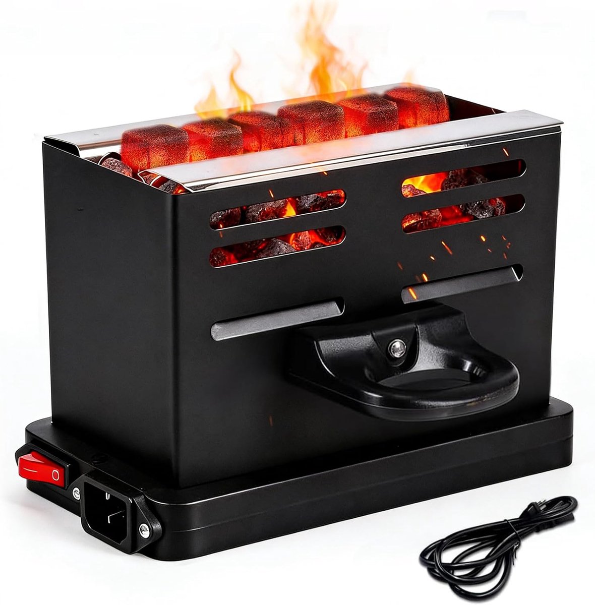 SnelShoppen - Elektrische Houtskool Aansteker - Handige Barbecue Aansteker voor Tuin, Camping en Feest - Eenvoudig in Gebruik - Duurzaam en Efficiënt