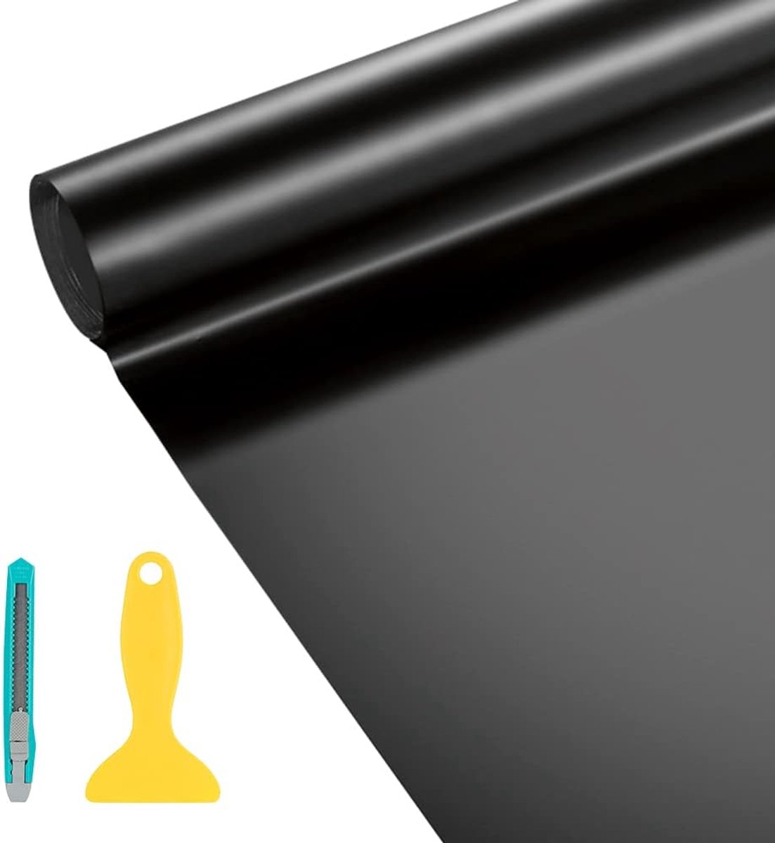 SnelShoppen - Waterproof Car Headlight Tinted Film 200x40 cm - Zwart PVC Bescherming voor Auto Koplampen - UV Bescherming, Waterdicht, Transparant