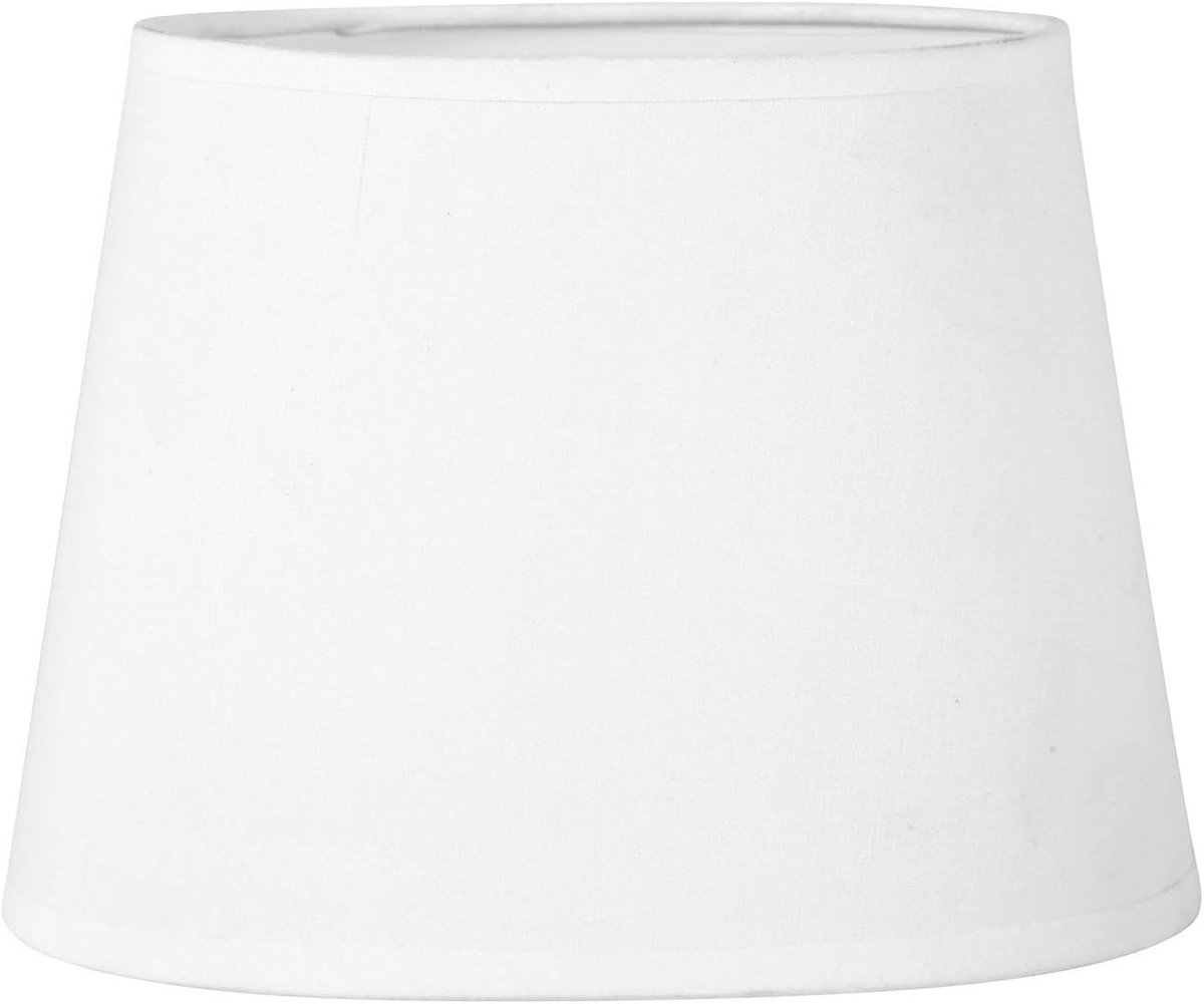 SnelShoppen - Sema 97117 Oval Abat-Day Hanglamp - E14 Fitting, Textuur Wit Stoffen Lampenkap, Perfect voor Woonkamer, Keuken en Sfeervolle Feesten