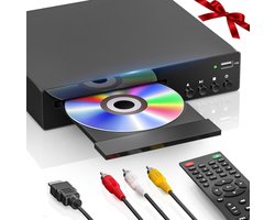 DVD Speler voor TV - HDMI & RCA - Regiovrij - 1080P Full HD - USB-Ingang - CD/DVD Speler - Afstandsbediening