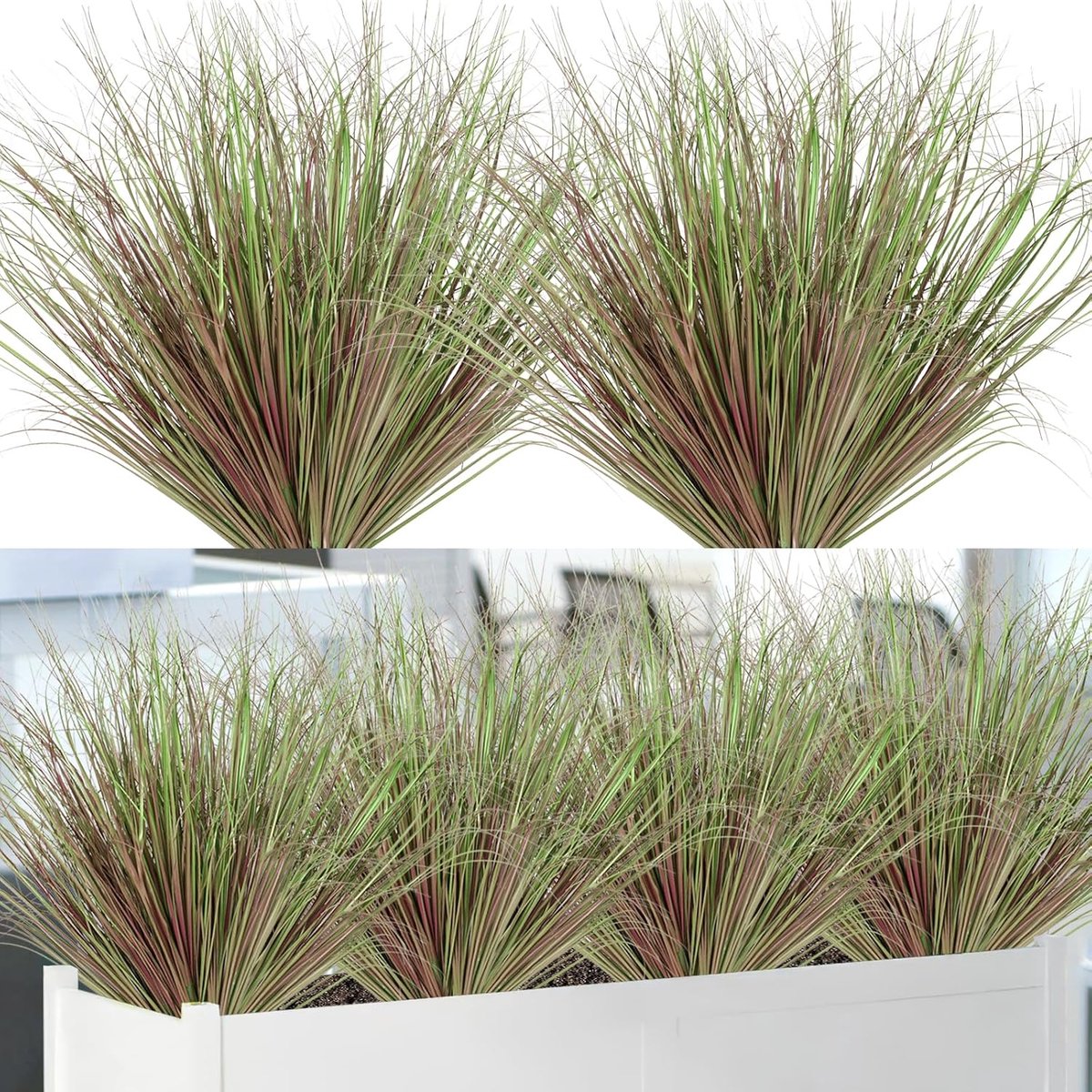 SnelShoppen - 12 Stuks Kunstgras Planten - Weerbestendig en UV Bestendig - 20 Inch Hoge Neppflanzen voor Tuin en Buiten - Paars - Perfect voor Decorat