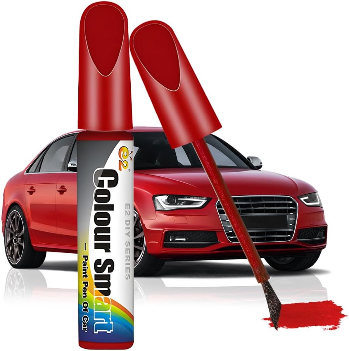 SnelShoppen - Autolak Reparatiestift 12 ml - Krasverwijderaar voor Auto en Motorfiets - Universele Kleurstift voor Steenslag en Kleine Krassen - Wit,