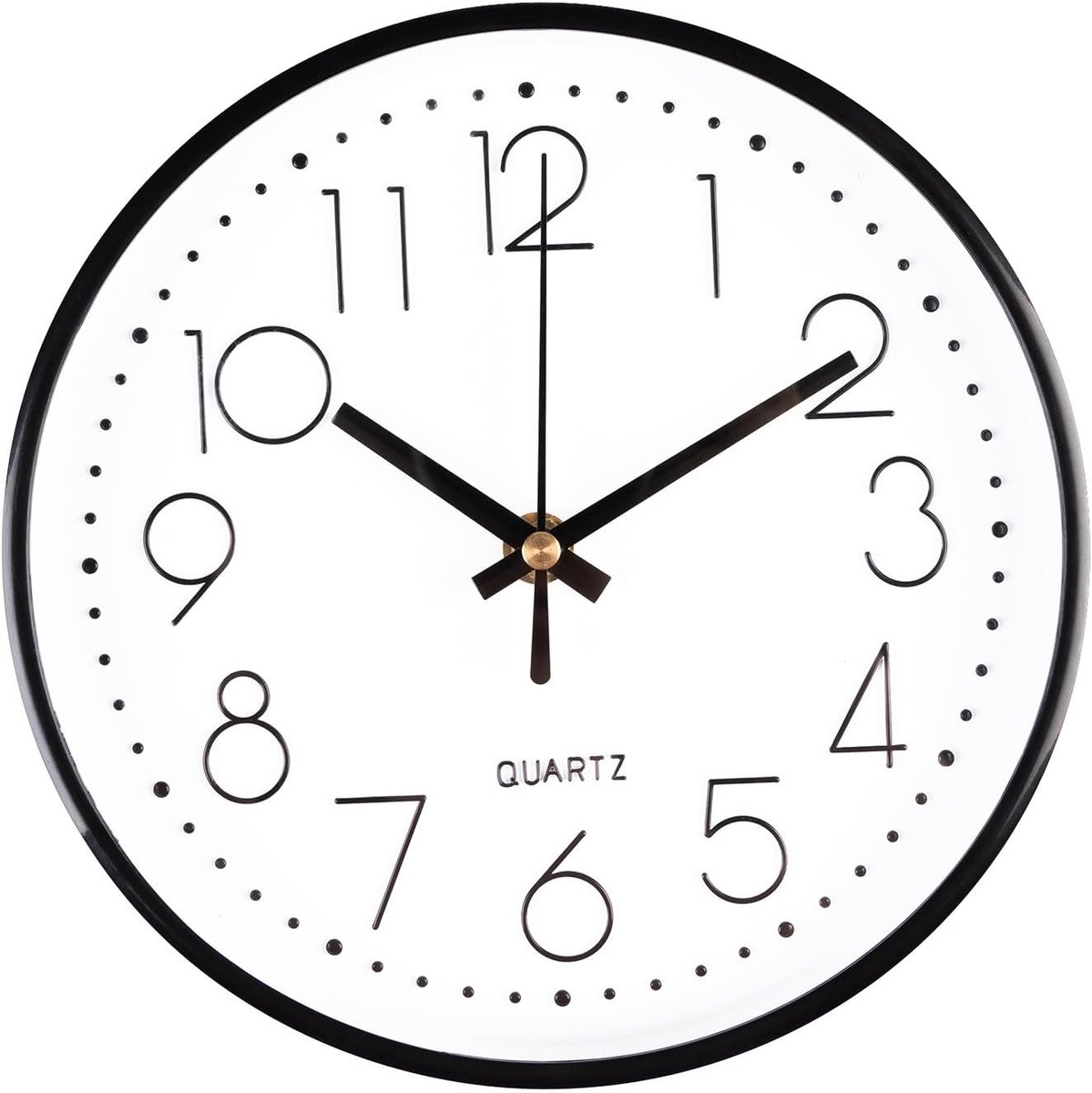 SnelShoppen - Stille Wanduhr zonder Tikgeluiden, 20 cm Modern Design, Geschikt voor Kantoor, Woonkamer, Keuken, School, Kinderkamer - Wit