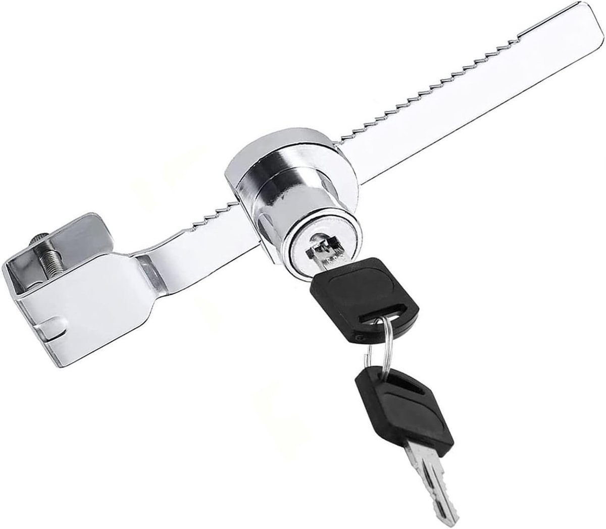 SnelShoppen - Sliding Blade Lock met Sleutel, Veiligheidslock voor Terrarium, Displaykast, Glazen Deurslot, Vergrendelingsmechanisme, Antidiefstal, 14