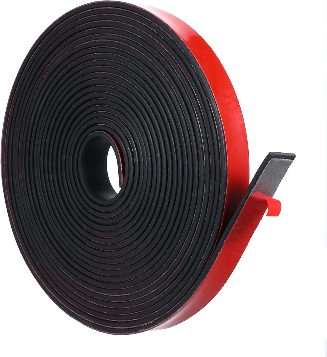 SnelShoppen - Rubber Strips Self-Adhesive 4.5m x 12.5mm x 1.5mm Neopreen Rubber Tape voor Vloer Bescherming, Shock Absorptie, DIY, Bouw, Meubel Besche