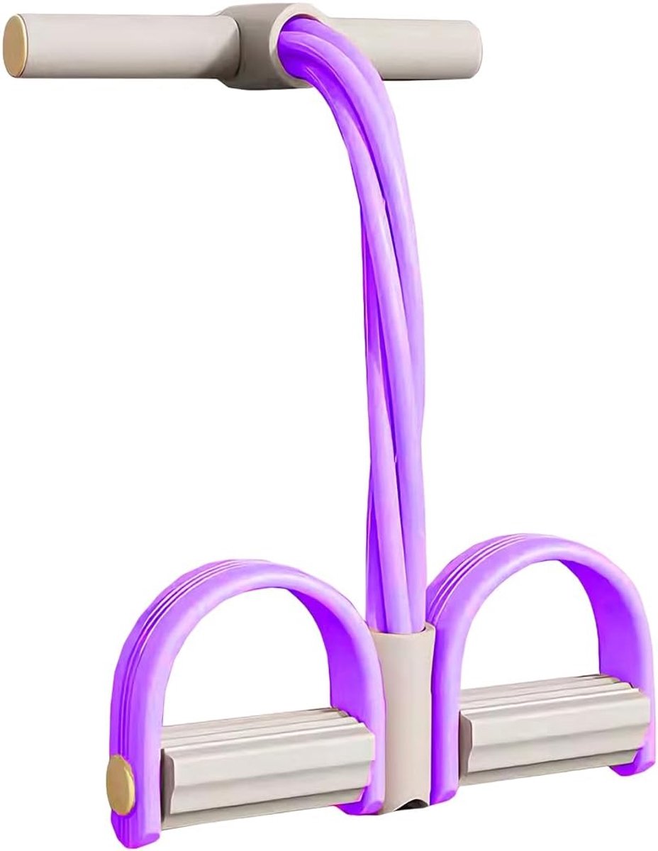 SnelShoppen - GXGM Fitnessapparaten Thuis - Elastische Band met 6 Buizen, Pedalen voor Buikspieren en Heuptraining, Hoogwaardige Latex, Ideaal voor Vr