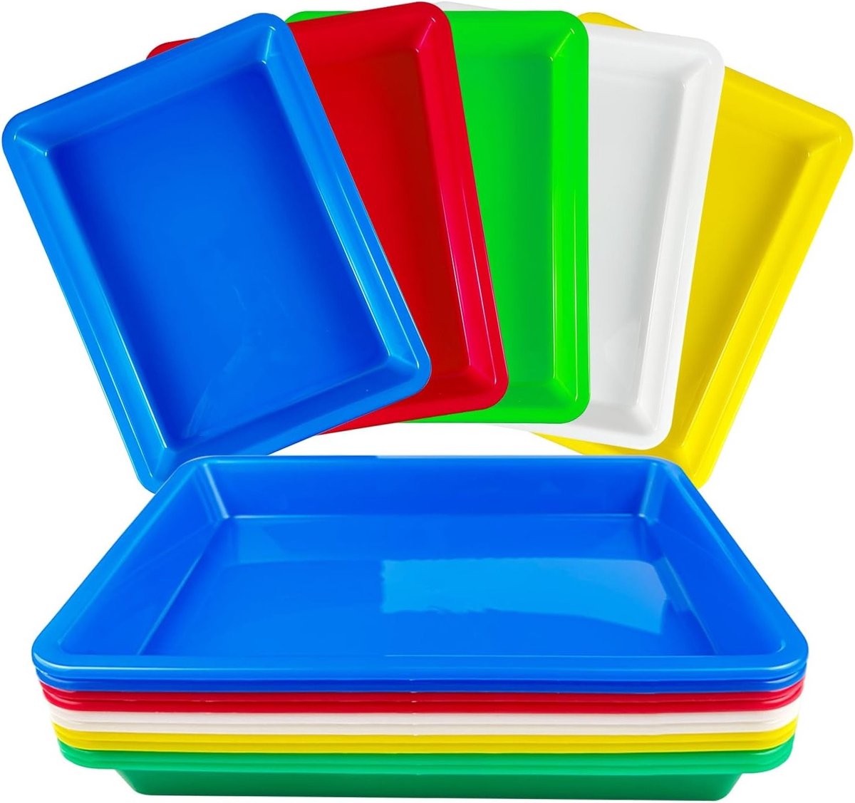 Multifunctionele Plastic Tablets voor Schilderen, Knutselen en DIY Projecten - 10 Stuks, 28 cm x 21 cm, Leuke Activiteiten voor Thuis in 5 Kleuren