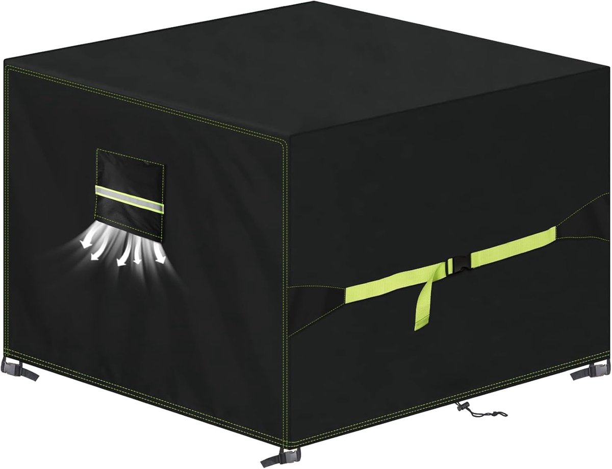 SnelShoppen - Winterproof Tuinmeubelbescherming - Waterdichte Bescherming voor Tuinmeubels 150x150x75 cm - Ventilatievenster en Stevige 420D Oxford -