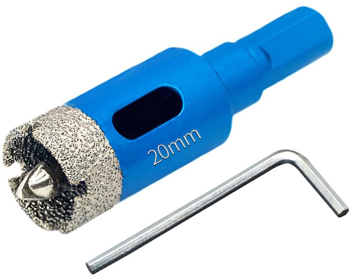 SnelShoppen - Professionele Diamant Boor met Centering Guide, Diamantgatzaag voor Tegels, Porselein, Glas, Marmer en Keramiek (20 mm)