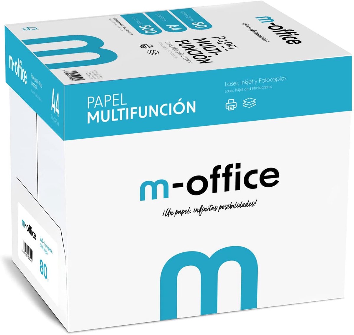 SnelShoppen - A4 Papier 80 g - 250 Vellen Multifunctioneel Printpapier voor Inkjet en Laserprinters - 210 x 297 mm - Ideaal voor Kantoor en Thuisgebru