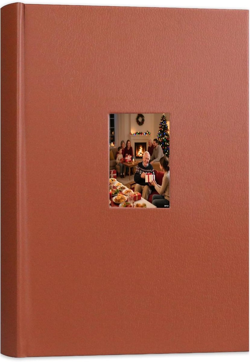 SnelShoppen - Fotoalbum 15x10cm 450 Foto's - Kunstlederen Kaft met Voorraam - Schrijfruimte voor Data en Bijschriften - 4x6 Inch Fotoalbum voor Bruilo