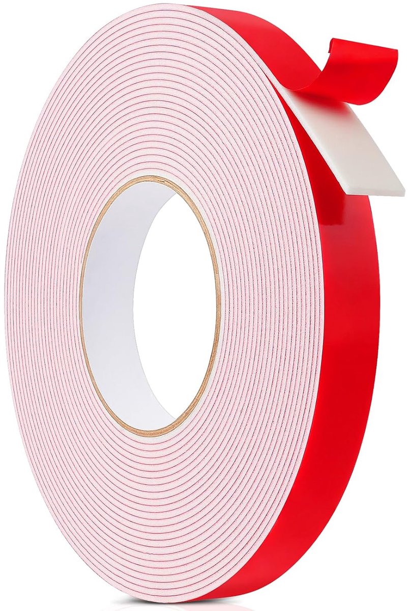 SnelShoppen - Dubbelzijdige Montagetape 10m x 20mm, Waterdicht, Extra Sterk, 2mm Dikte, Foam Tape voor Auto, Woonkamer, Kantoor, Wanddecoratie, Mirror