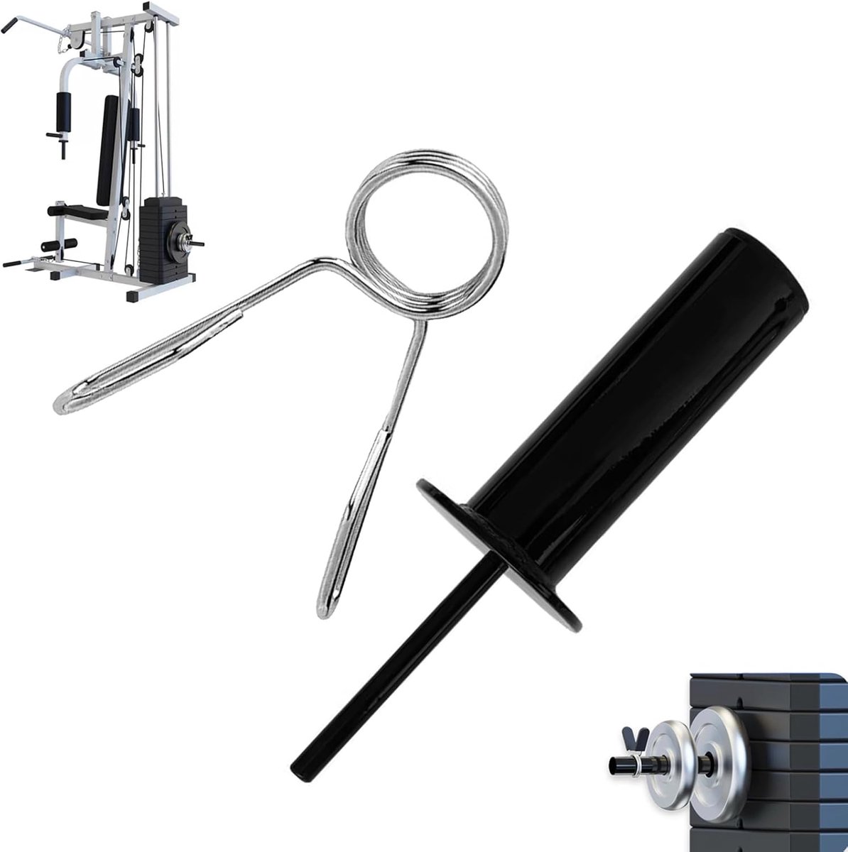 SnelShoppen - Gympin voor Extra Gewicht, Gewichtspennen Stang Extender 110mm, 10mm Diameter, Stalen Gewichtspinnen voor Fitness, Thuis Gym Accessoires