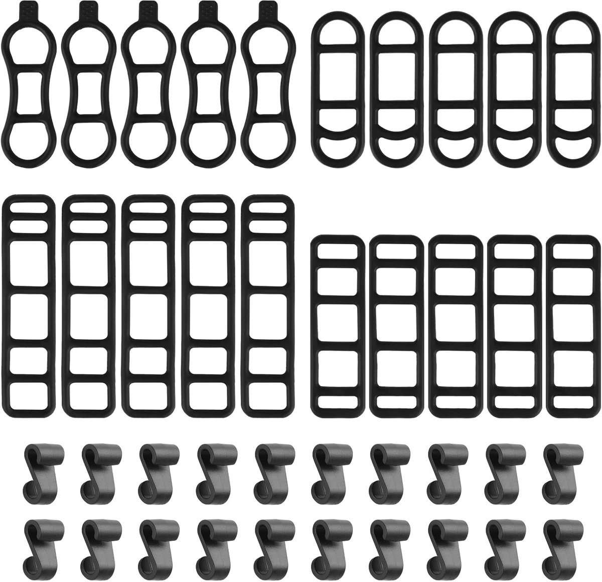 SnelShoppen - 20 Pcs Fietsverlichting Silicone Elastische Bandjes voor Fietslampen en Odometer - Waterdicht, Zacht, Duurzaam, Multifunctioneel - Ideaa
