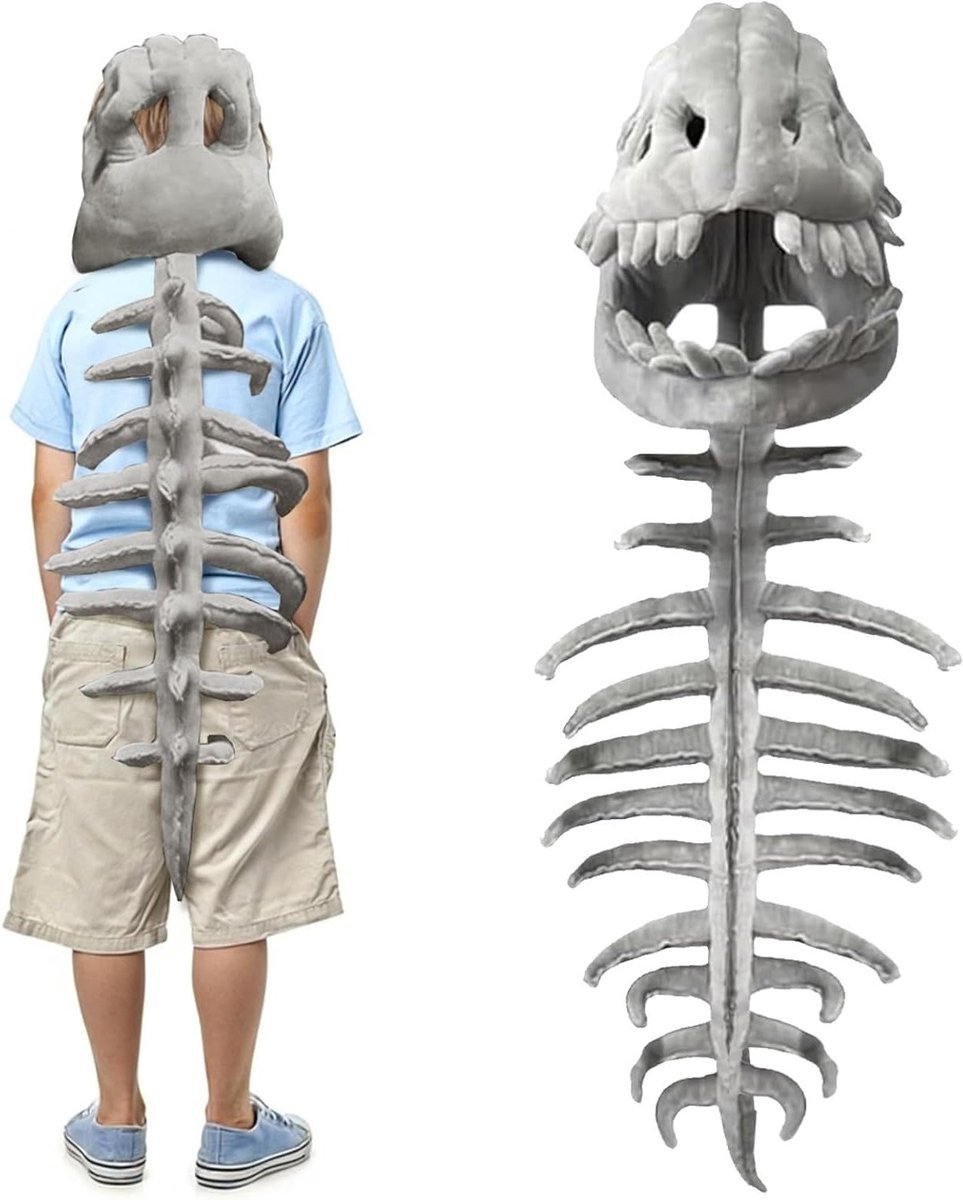 Spinosaurus Pluche Dinosaurus Kostuum met Geluidseffecten voor Volwassenen - Ideaal voor Carnaval en Cosplay (75cm)