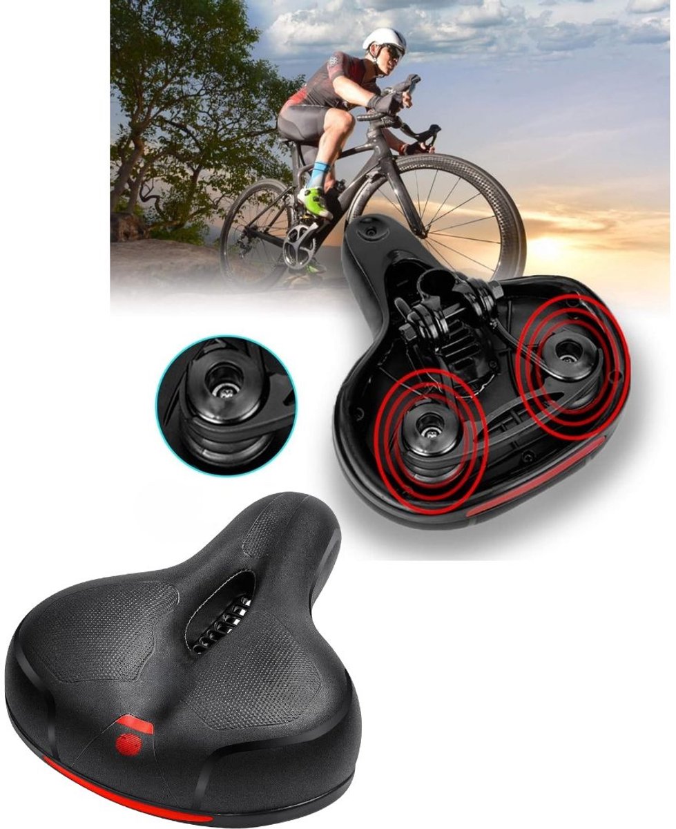 ApexArte® Fietszadel Comfort Gel - Ergonomisch Zadel - Lange Fietsritten - Zwart