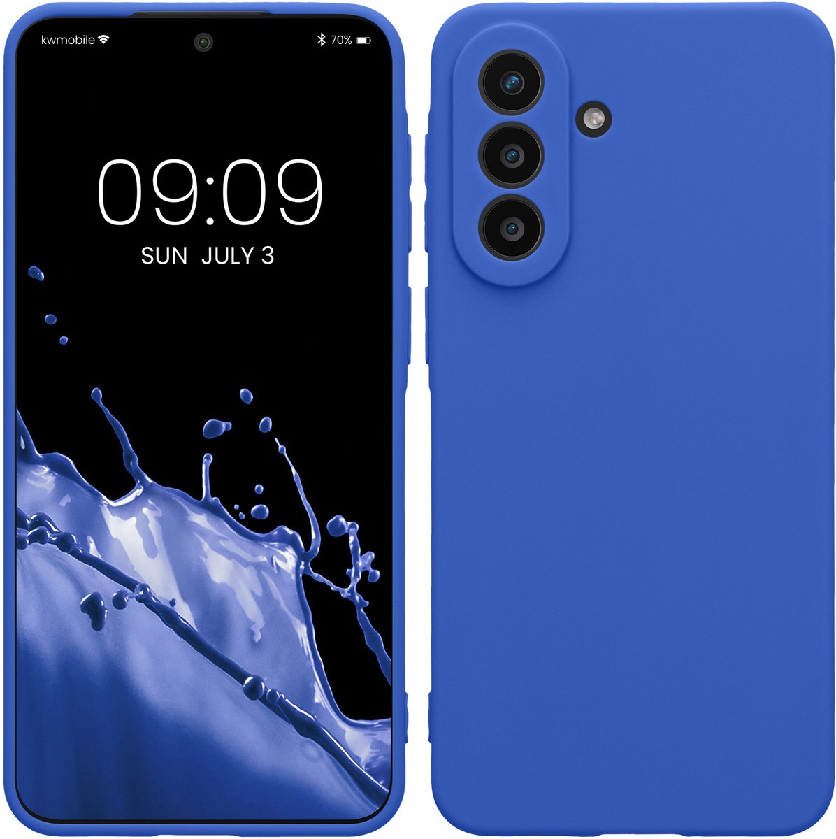 kwmobile telefoonhoesje geschikt voor Samsung Galaxy A57 5G - Hoesje voor smartphone - Precisie camera uitsnede - In Baltisch blauw