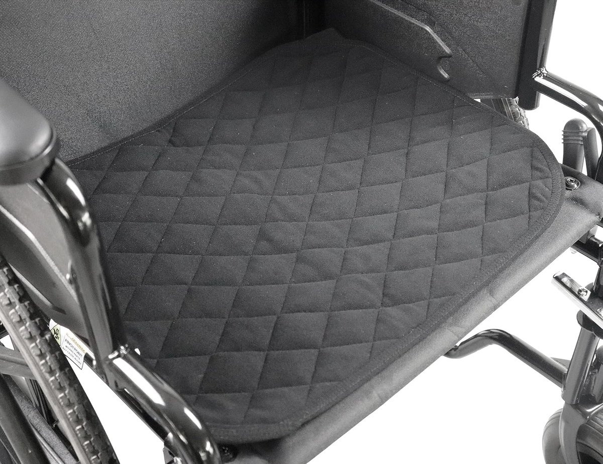 SnelShoppen - Incontinentie Pads voor Rolstoelen - 5 Laags Wasbaar, 40x50cm, Zwart - Ademend en Absorberend, Perfect voor Thuis of Op Reis