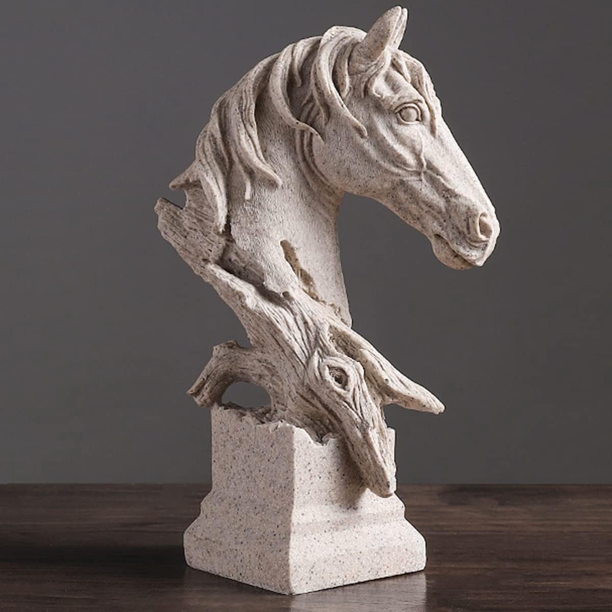 Abstracte Paardenkop Sculptuur voor Woondecoratie - Moderne Dierenbeelden voor de Woonkamer en Interieuraccessoires