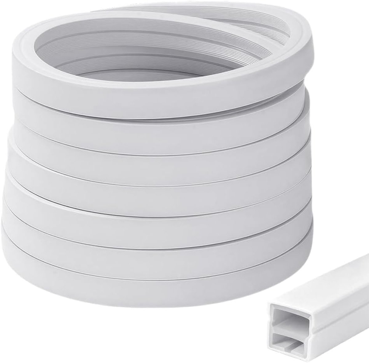 SnelShoppen - Flexibele LED Strip Diffuser 12x12 mm, Waterdichte Silicone LED Profiel Cover voor LED Strips tot 9 mm, Geschikt voor Wand, Plafond, TV