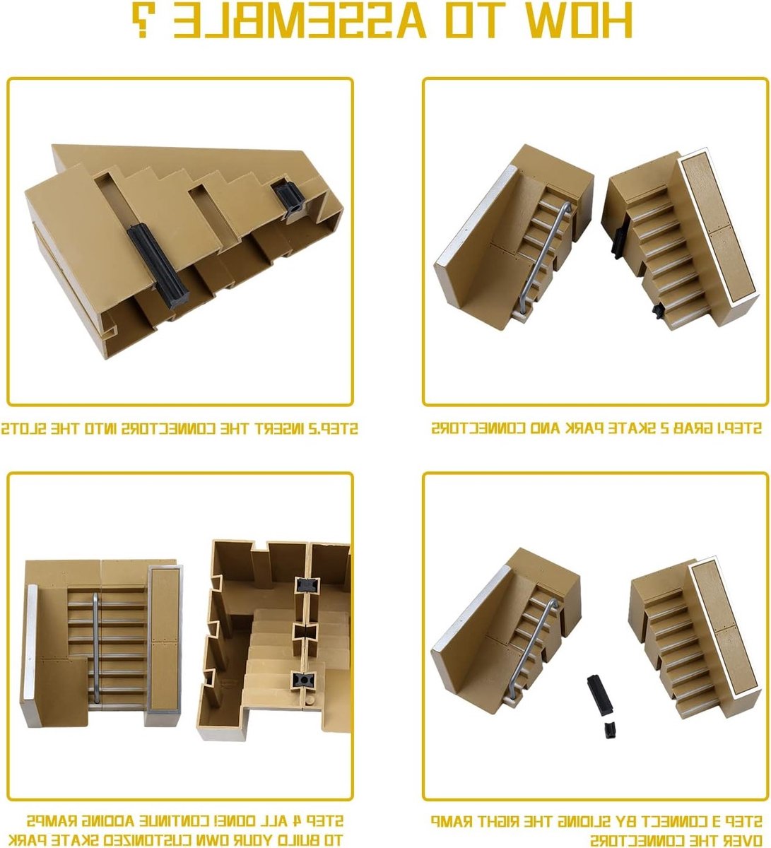Skatepark Set met Ramp Onderdelen voor Vinger Skateboards Vinger Fietsen en Speelgoed Scooters 5-delige Training Props voor Creatief Spel