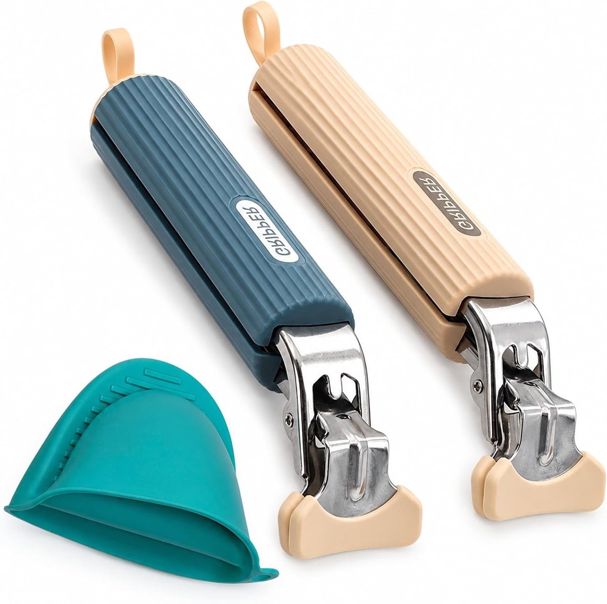 Set van 2 siliconen keukentangen, hittebestendig en antislip, ideaal voor frituren, grillen en bakken
