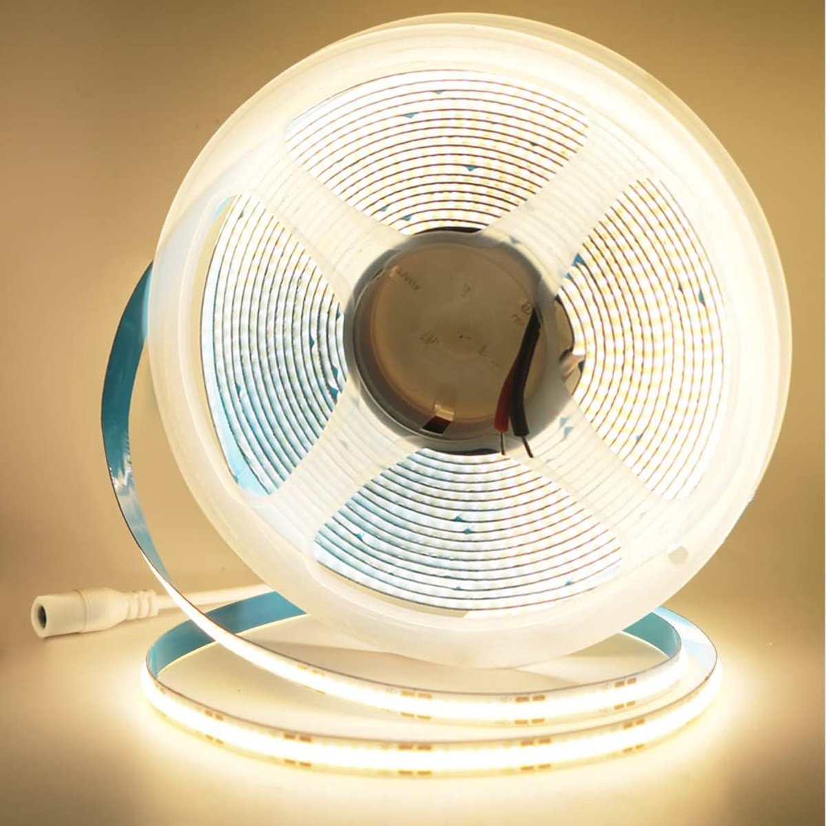 SnelShoppen - Arotelicht COB LED Strip 10m Warm Wit 3000K 24V Dimbaar Hoog Dichtheid 320LEDs/m IP20 voor Sfeervolle Interieur Decoratie Keuken en Slaa