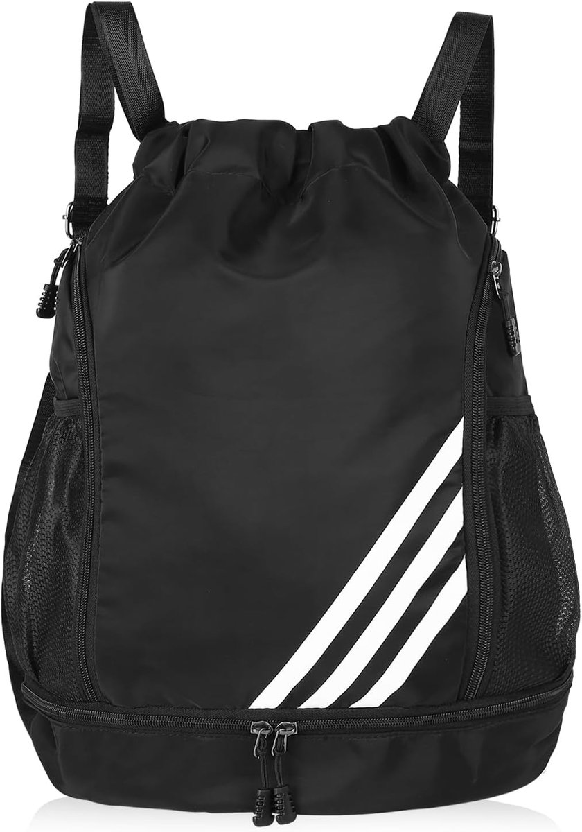 SnelShoppen - Rugzak met Trekkoord - Grote Waterdichte Gymtas voor Mannen en Vrouwen - Sport- en Voetbaltas - Ruim Opbergontwerp - Perfect voor School