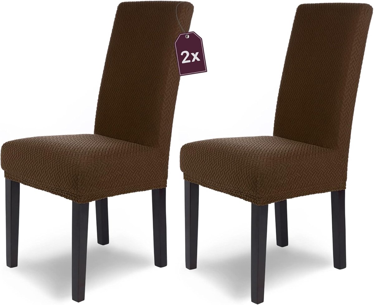 SnelShoppen - Stretch Stoelhoezen Set van 2 - Elastische Microfibre Hoezen voor Cantilever Stoelen - Elegant en Modern - Perfect voor Feesten, Tuin en