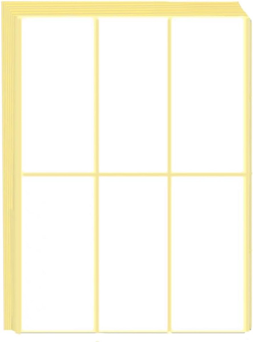 SnelShoppen - 180 stuks zelfklevende stickers etiketten 100 x 50 mm wit - Ideaal voor organiseren, labelen en categoriseren in huis, kantoor, school,