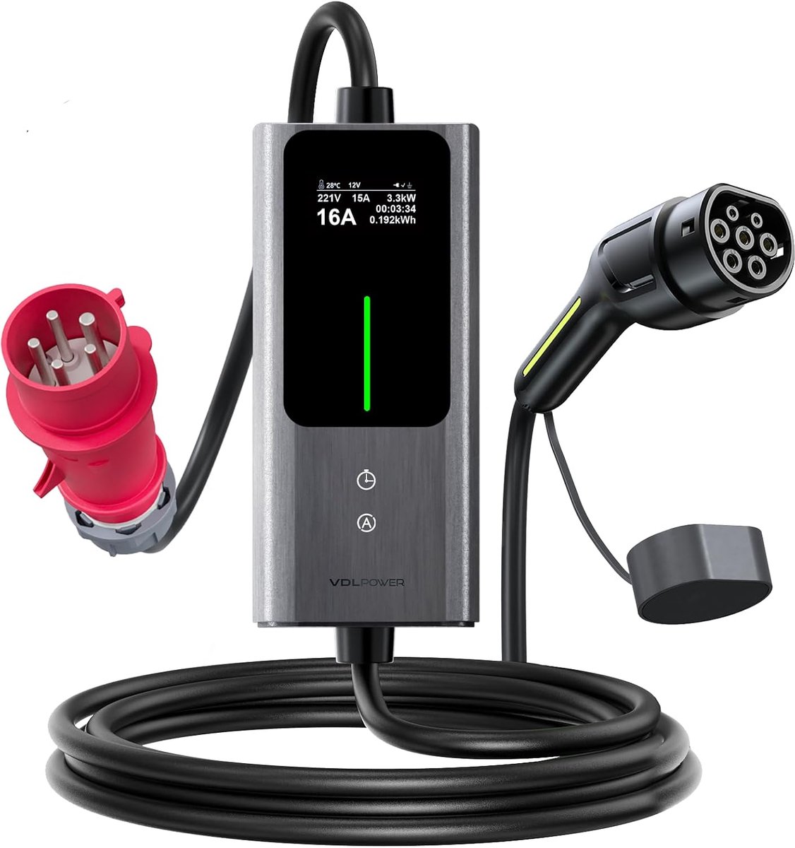 SnelShoppen - EV Charger 5m EC32 Oplaadkabel voor Elektrische Auto's - Snelladen, Kwaliteit, Duurzaam, Flexibel en Handig voor Thuis en Onderweg