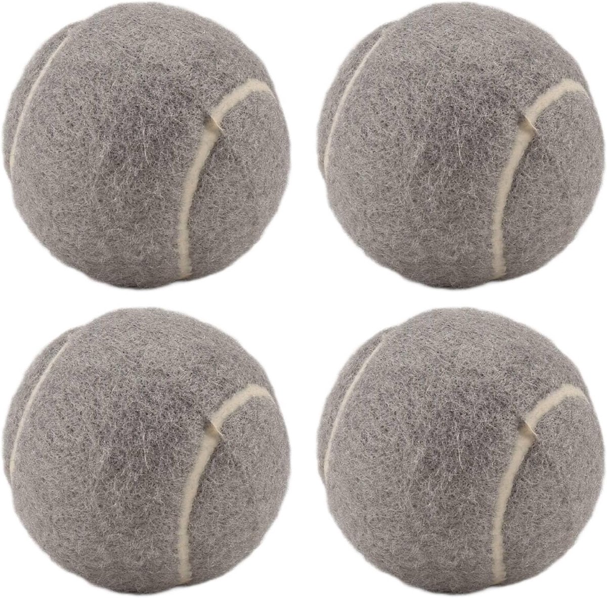 Thijox - 4 Voorgesneden Tennisballen voor Walkers en Meubelpoten - Vloerbescherming voor Keramische Tegels, Beton en Hardhouten Vloeren - Rubber en Ch