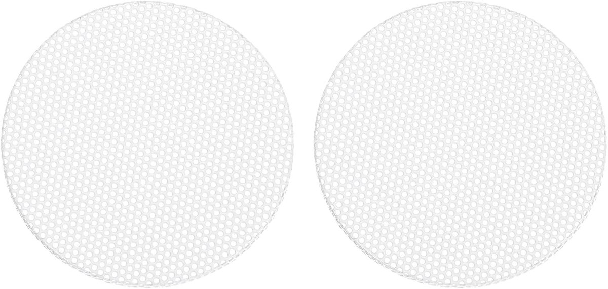 SnelShoppen - Universele Grilles voor Luidsprekers zonder Frame 3 Inch, Witte Metalen Grills voor Subwoofer Bescherming, Set van 2 voor Auto en Thuis