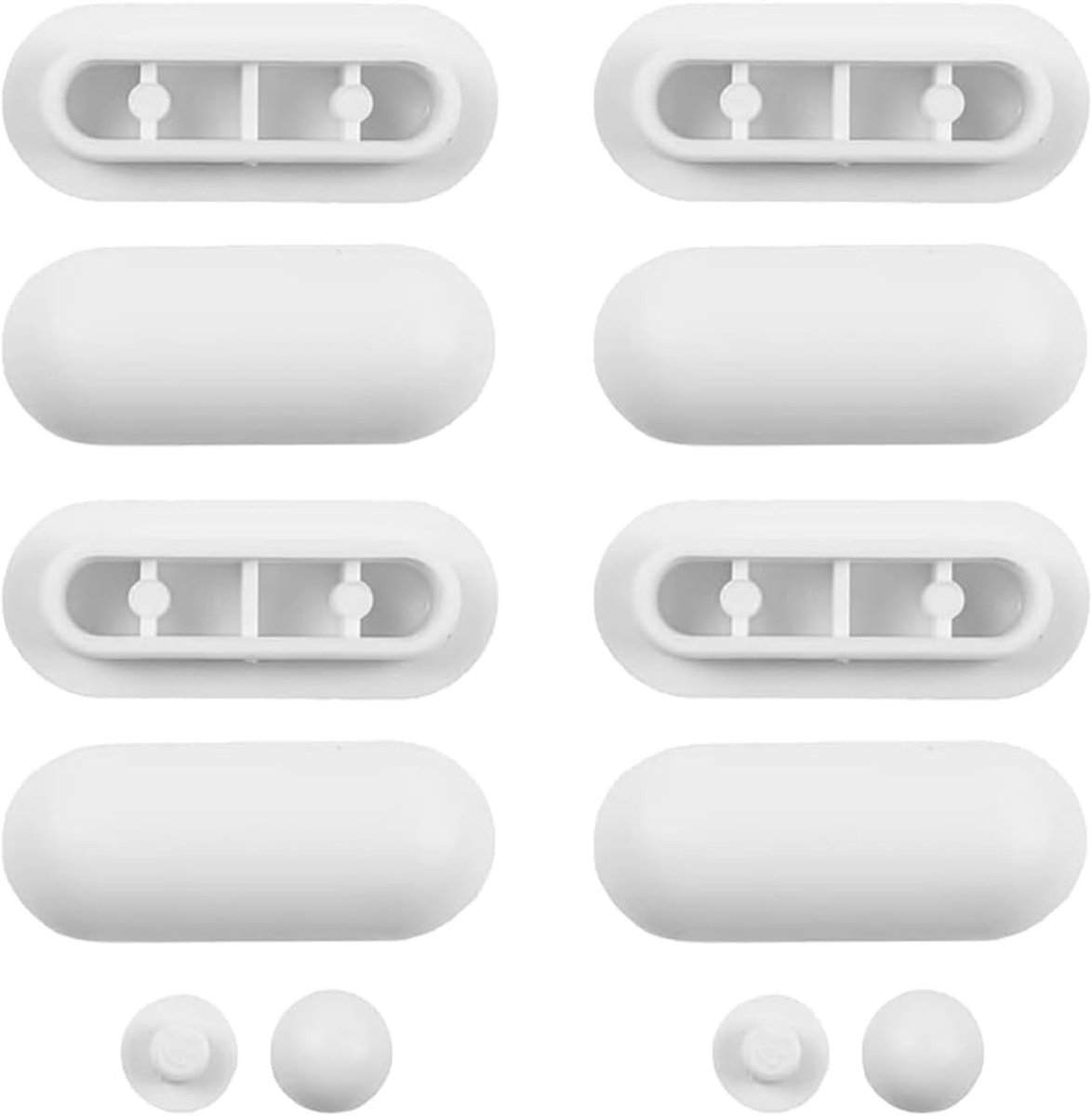 SnelShoppen - 12 Pcs Toilet Seat Bumpers Vervangrubber voor Toiletzitting - Geluidsdempers en Stabiliteit - Duurzaam ABS Plastic - Geschikt voor Rond