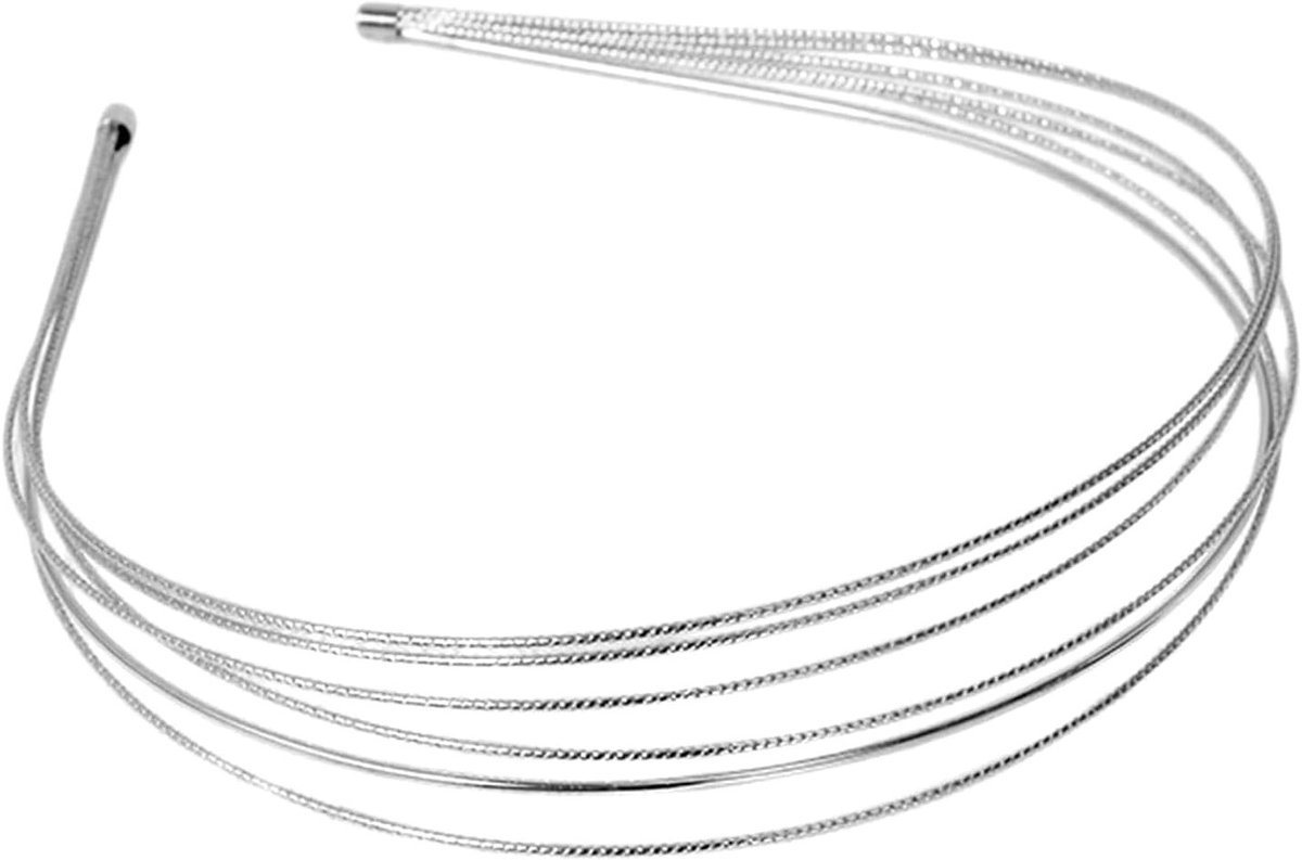 Dunne metalen haarband voor dames - verstelbare, niet-slip multi-laag haaraccessoire voor dagelijks gebruik, feesten en bruiloften