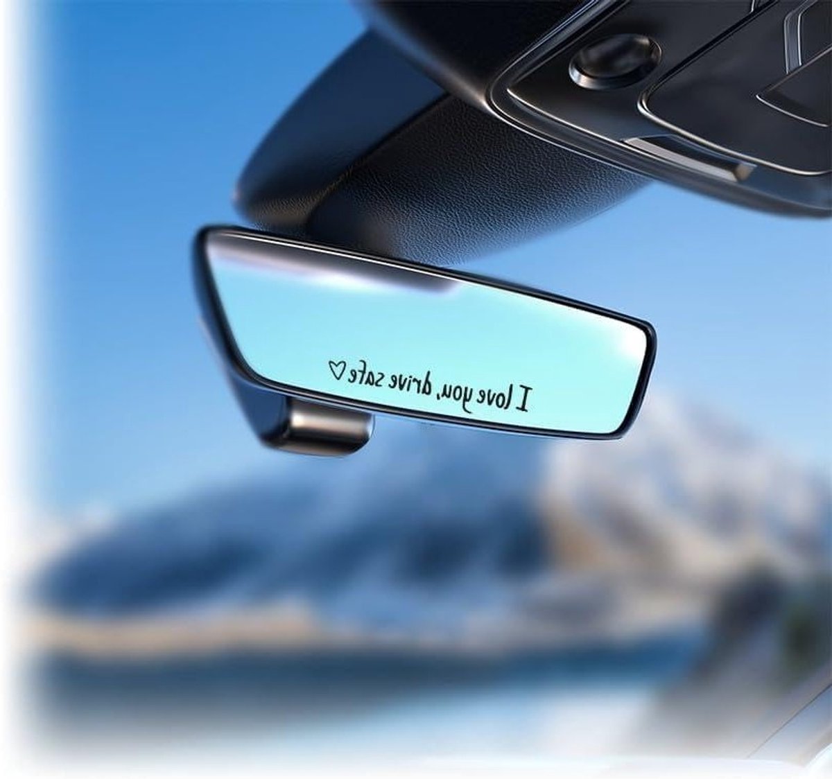 15 Stuks Hartvormige Stickers voor Veilig Rijden, Auto Spiegel Stickers met Boodschap, Perfect voor Achteruitkijkspiegel
