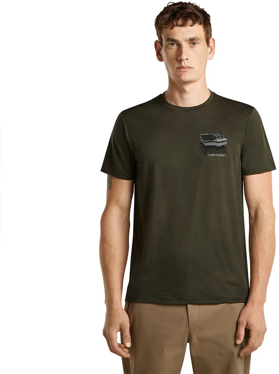 Icebreaker 150 Tech Lite Envolving Lay T-shirt Met Korte Mouwen Groen M Man