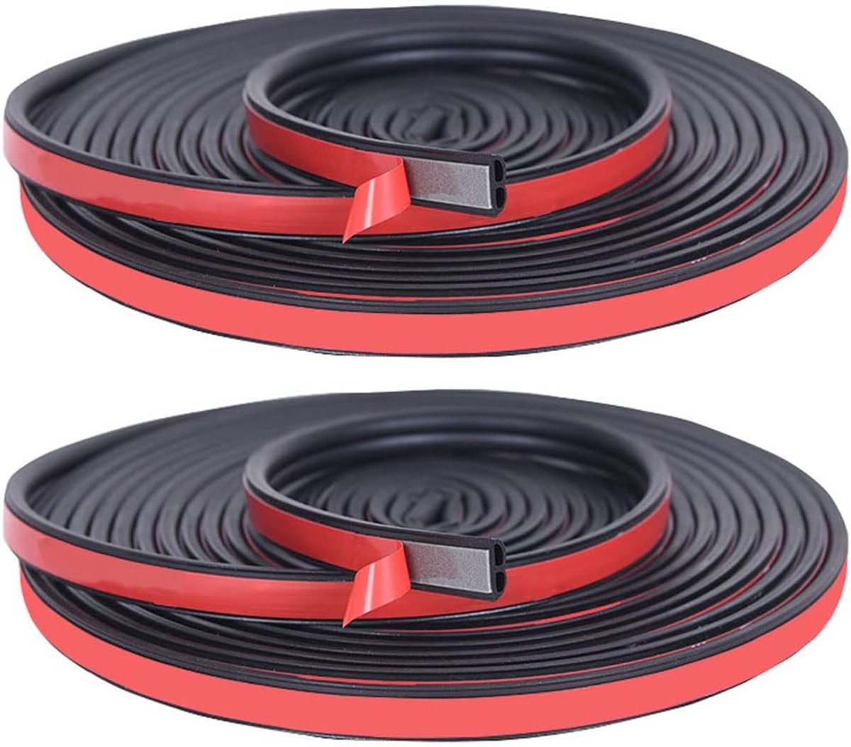SnelShoppen - 32FT Universele Auto Weerstrip, Zelfklevende Rubber Weather Draft Seal Strip voor Auto Deur, Raam, Motor Cover, Geluiddemping, Hoogwaard