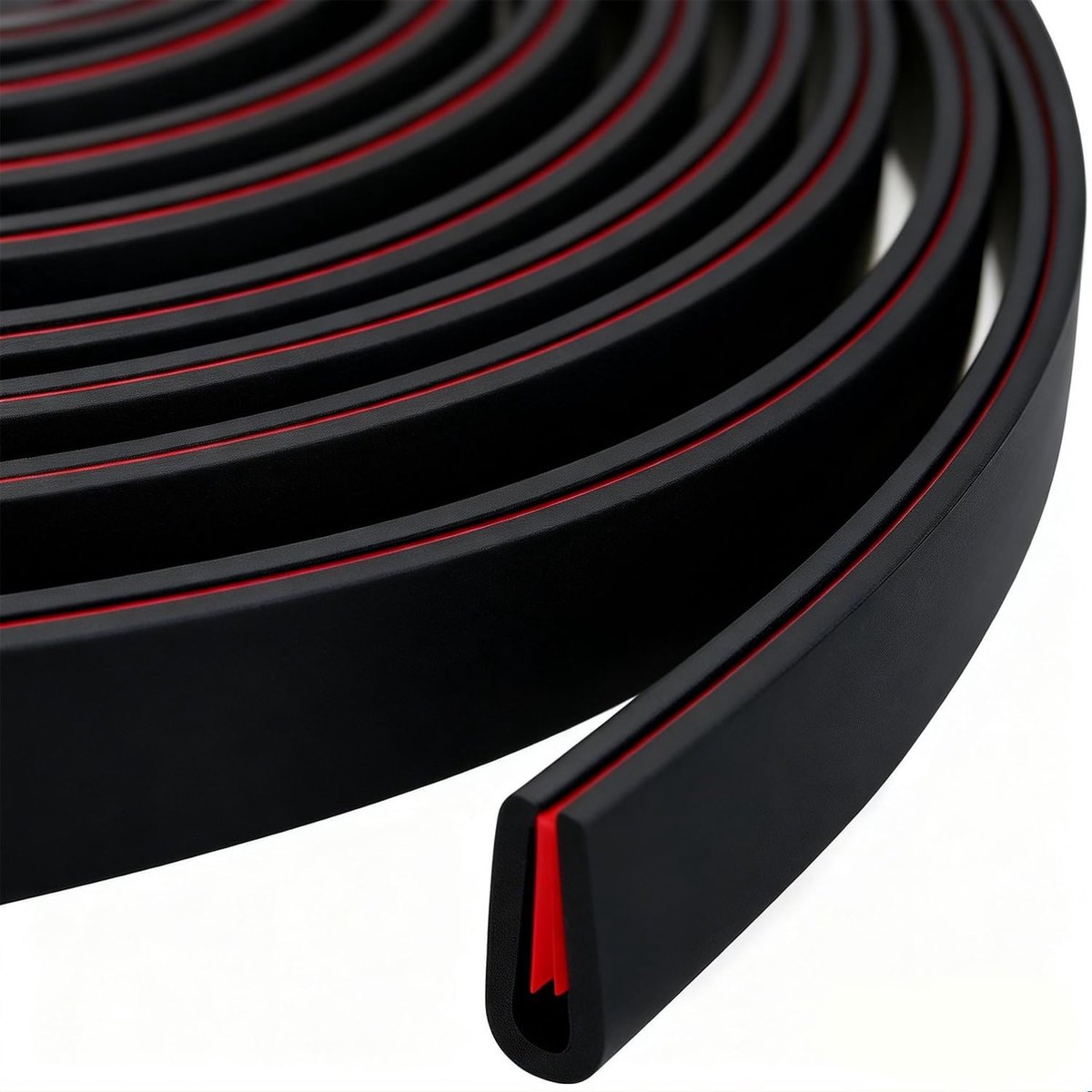 SnelShoppen - Rubber Profielen, Deurbescherming, U-vorm, Flexibel, Geschikt voor 0-2 mm, Bescherming voor Scherpe Randen van Metaal (Zwart, 3m)