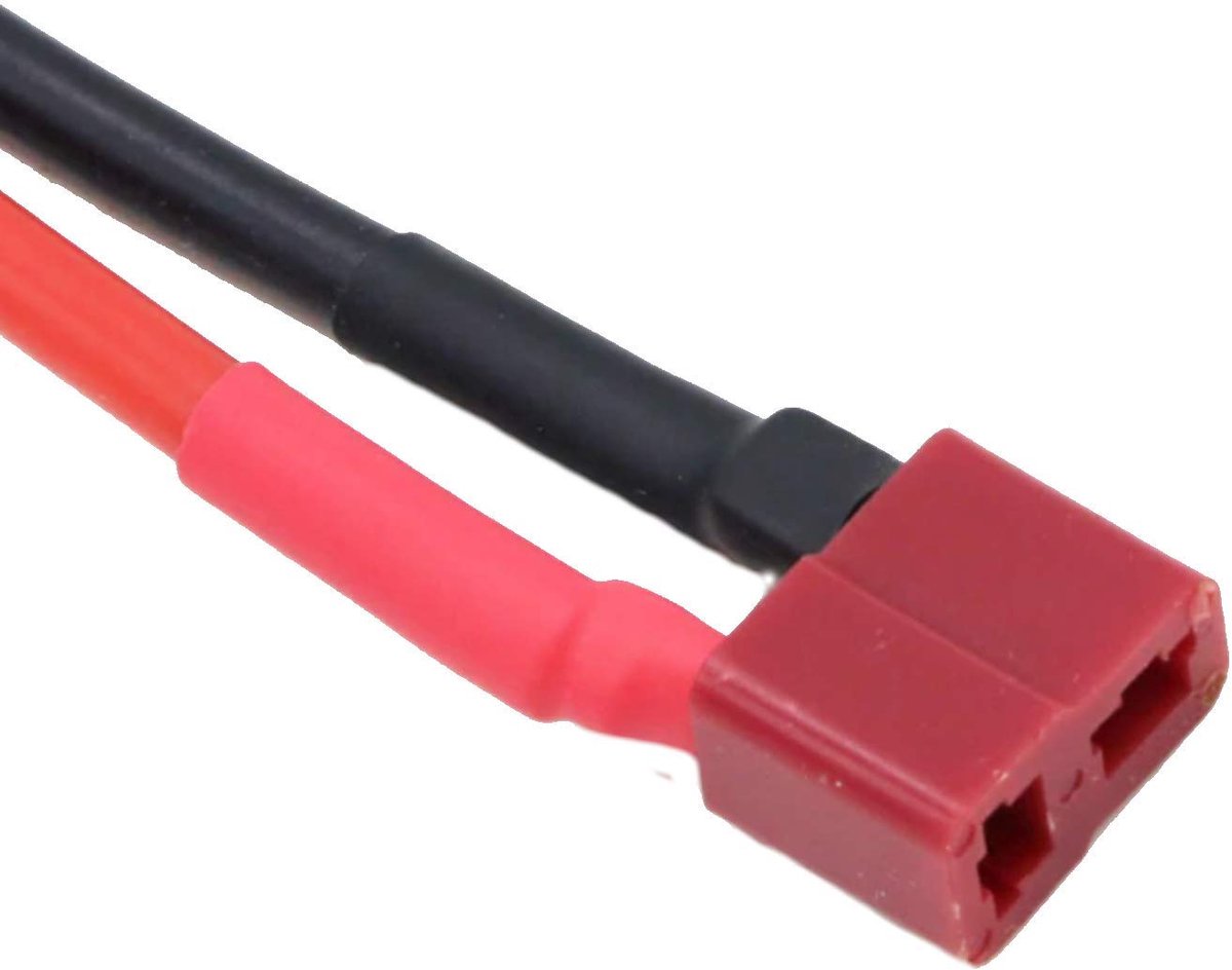 SnelShoppen - 2 Piece Adapter Kabelset Mini Tamiya naar T-Dean T-Plug 14AWG - Hoogwaardige Verbinding voor Modelbouw - Robuuste Constructie en Eenvoud