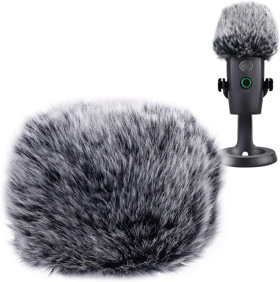 SnelShoppen - Professionele Fuzzy Microfoon Bescherming, Windscherm voor USB Microfoons, Popfilter voor Blue Yeti Nano, Geluidsisolatie, Ideaal voor B