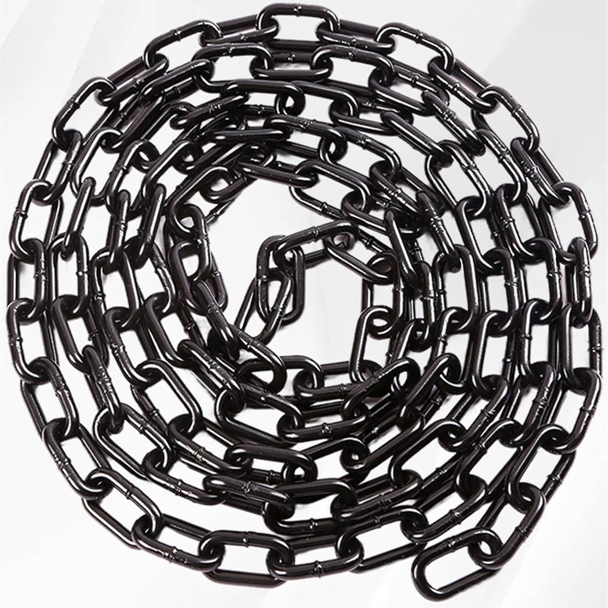SnelShoppen - Zwarte Ketting 5M 3mm Veiligheidsketting voor Ophanghekken, Schommelketting, Hangstoel, Lampketting, Hondenketting, Droogketting, Gegalv