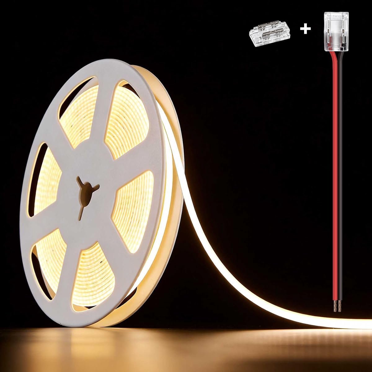 SnelShoppen - 12 V COB LED Strip 2.5m - Dimbaar, Neutraal Wit 4000K, 400 LEDs/m, Zelfklevend, Perfect voor Thuis, Tuin en Feest