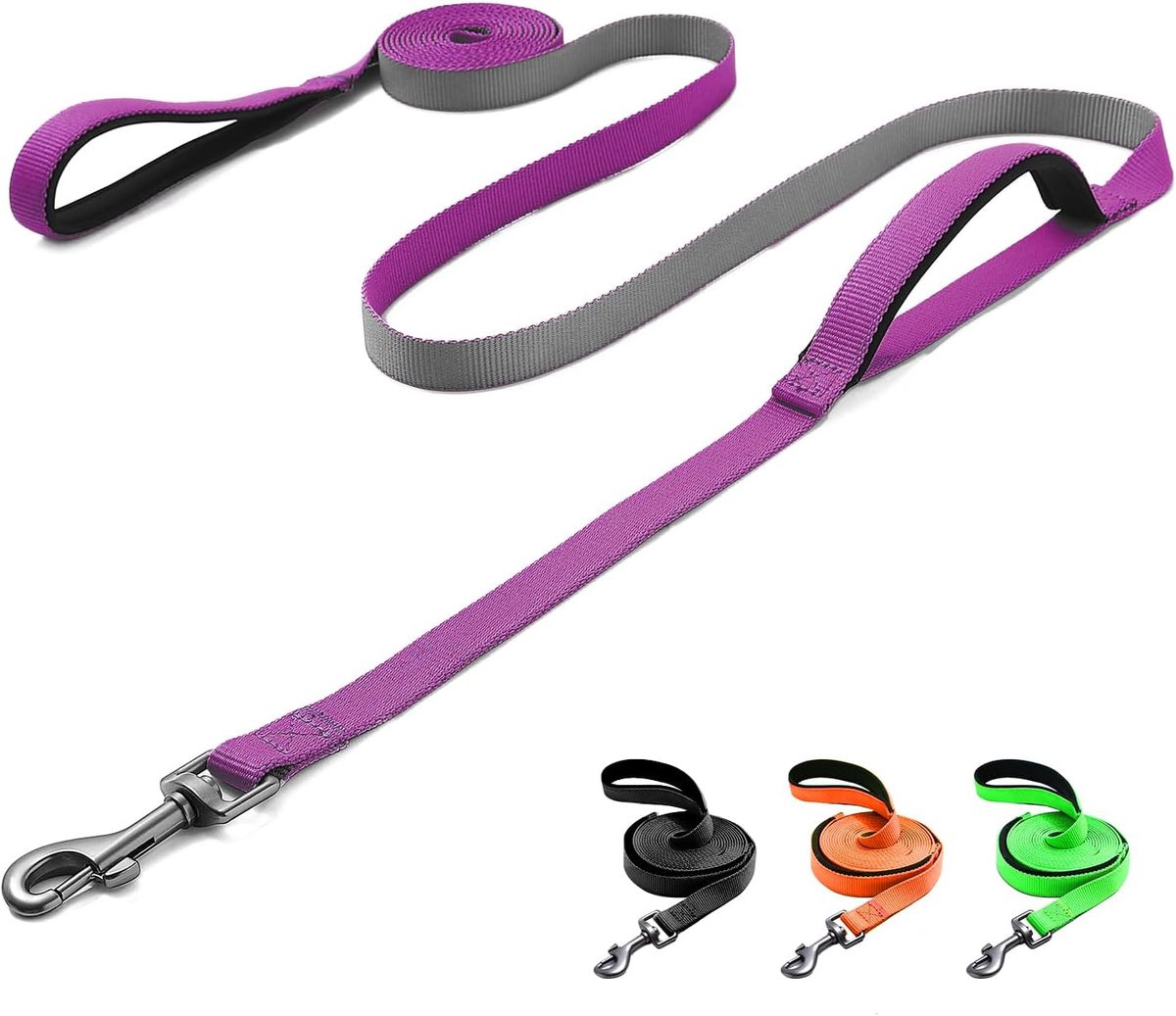 SnelShoppen - Dog Running Lead 1.5m/3m/5m - Robuuste Lange Hondenlijn met Gevoerde Handgreep en Polsband - Training Leash voor Kleine tot Grote Honden