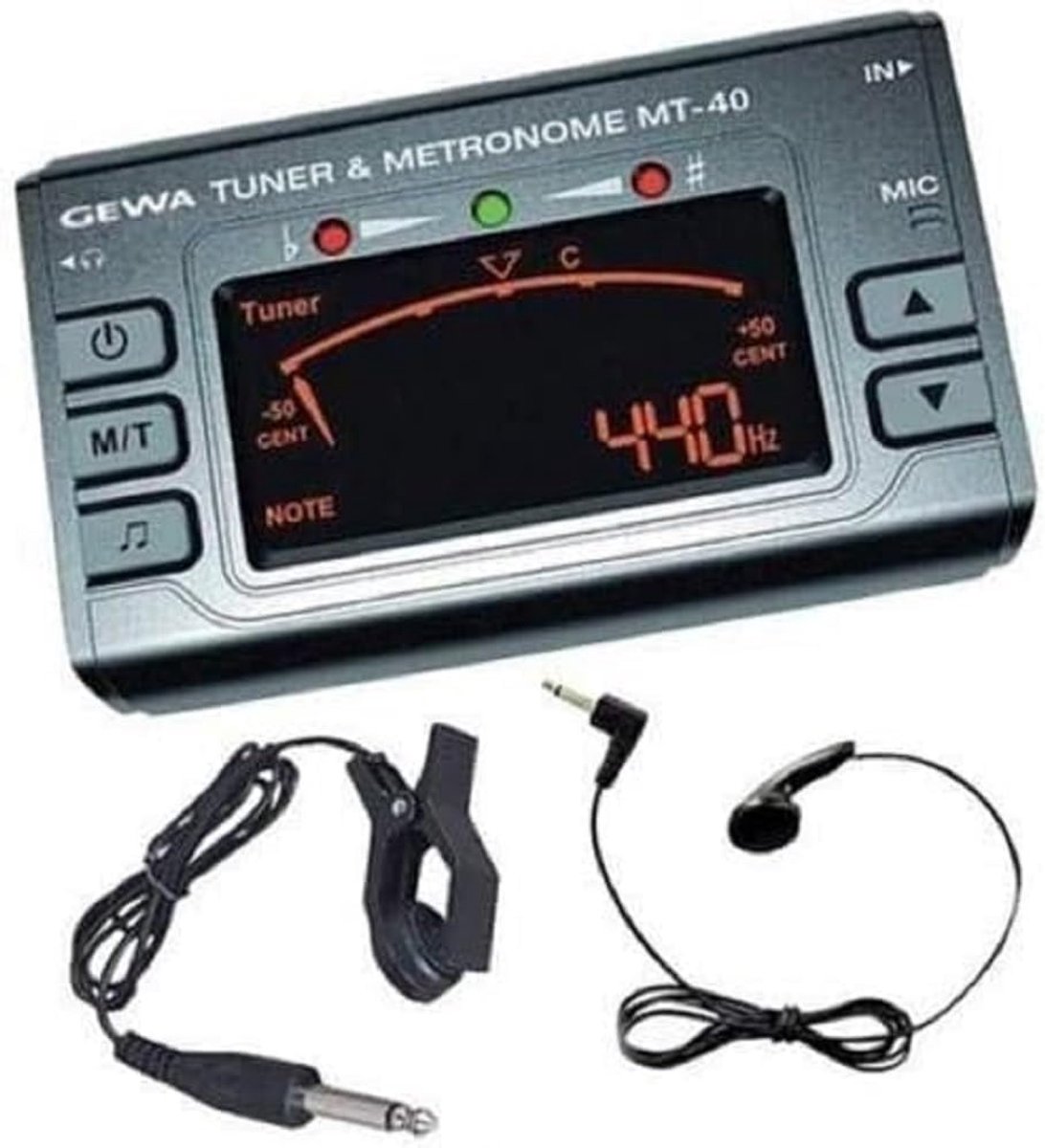 SnelShoppen - GEWA MT-40 Tuner/Metronoom - 3-in-1 Chromatische Tuner, Calibreerbare Metronoom, Toon Generator voor Gitaar, Bas, Viool, Ukulele, Multif