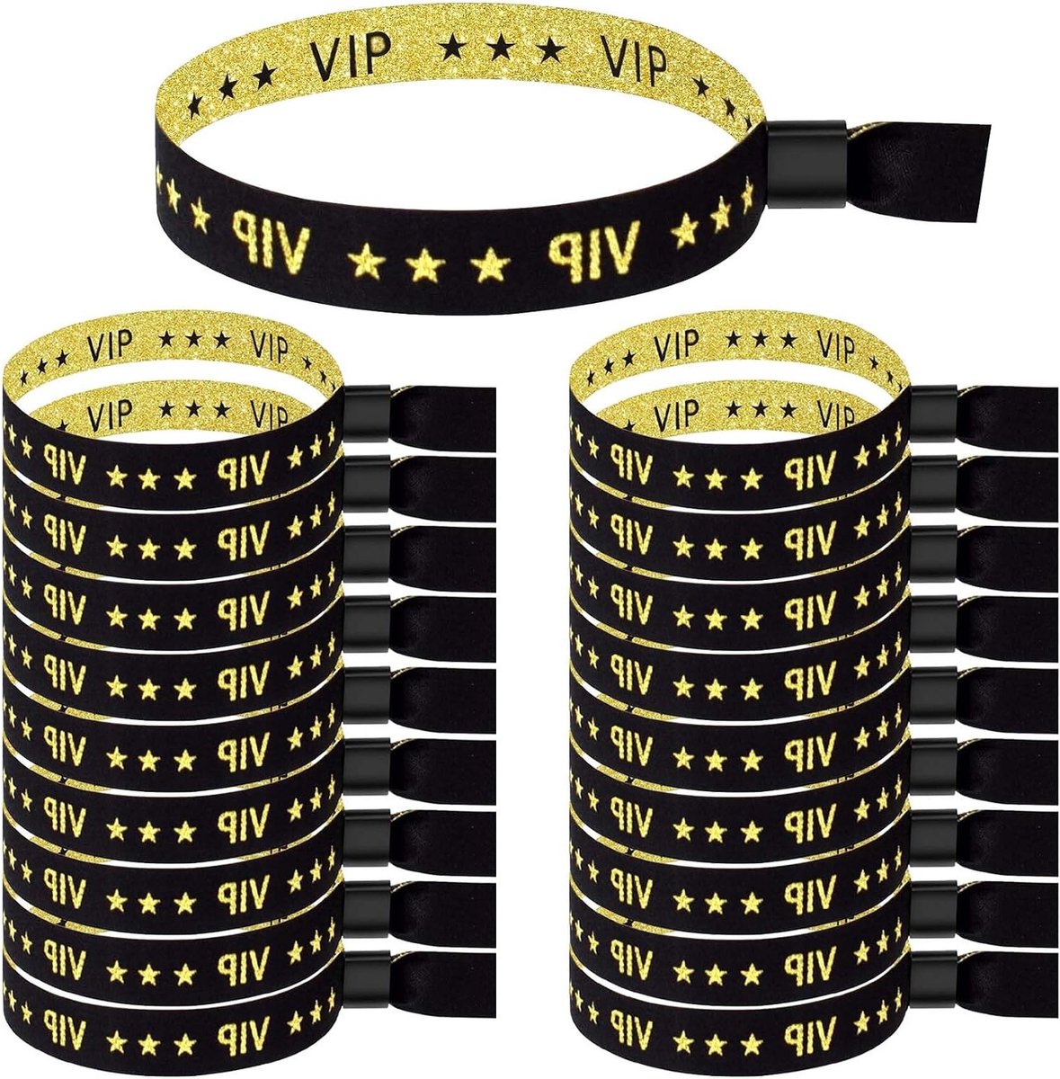 50 Stuks VIP Stoffen Armbanden voor Evenementen, Identificatiebanden en Toegangsbanden voor Feestjes en Concerten