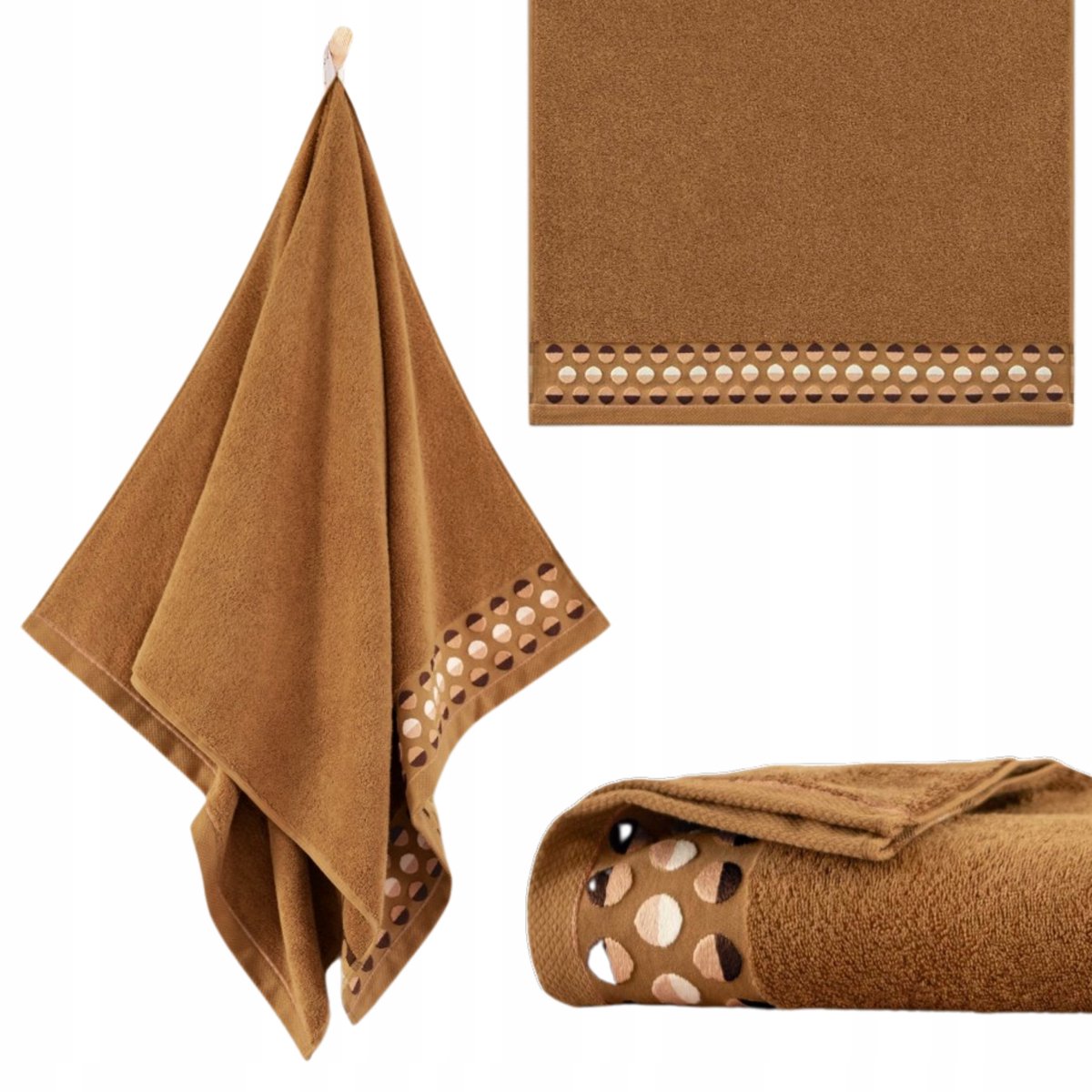 KONEY - Badhanddoek - Zen2 - 50 x 90 cm - Bruin - 450 g/m²