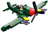 Sluban Army WWII Geallieerd Jachtvliegtuig Spitfire bouwspeelgoed kinderen vanaf 8 jaar - Constructiespeelgoed modelbouw - bouwdoos met 170 bouwstenen - M38-B0683